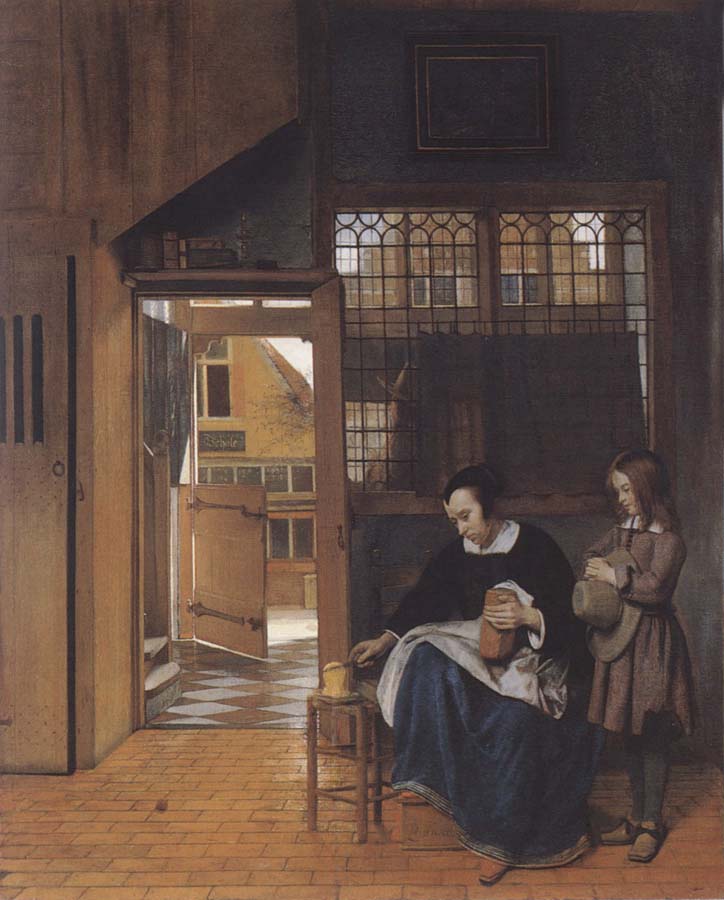 Pieter de Hooch The sandwich fur the school